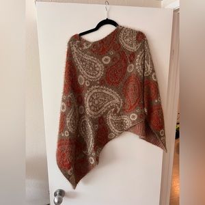 Soft paisley poncho